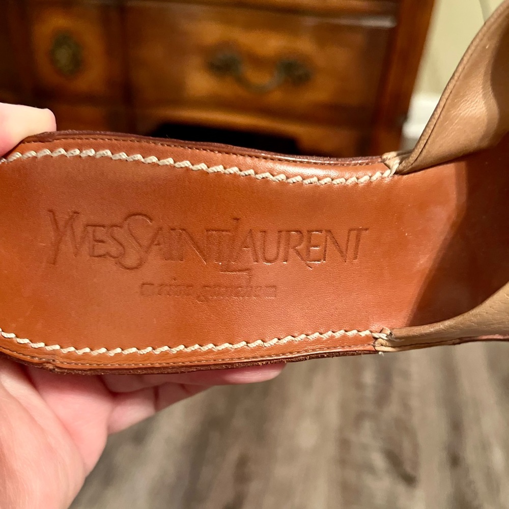 YVES SAINT LAURENT Leather Slides - Picture 7 of 9